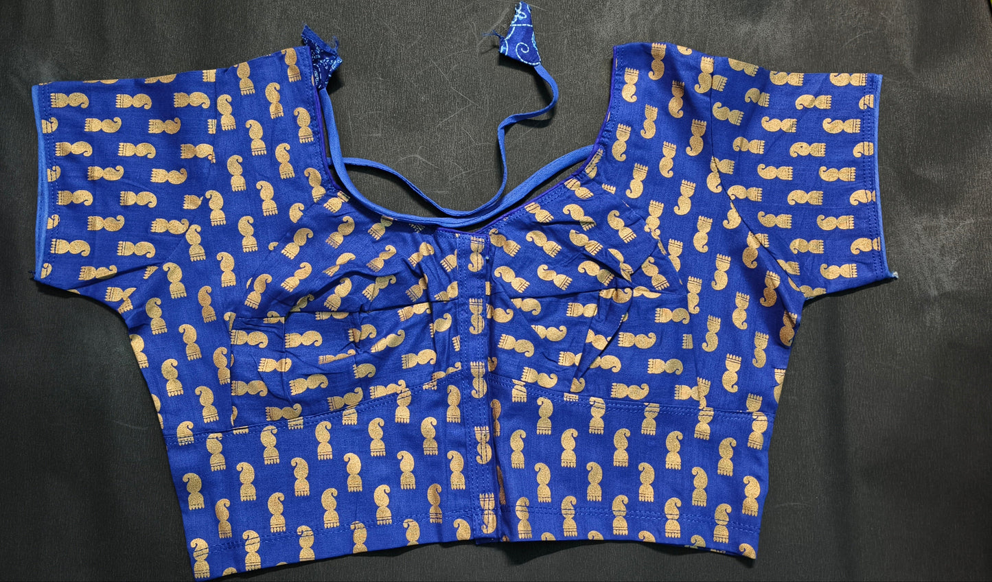Classic Printed Cotton Blouse – Elegant Everyday Wear / 100% Pure Cotton