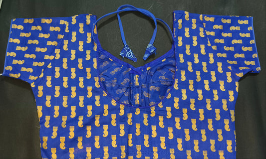 Classic Printed Cotton Blouse – Elegant Everyday Wear / 100% Pure Cotton
